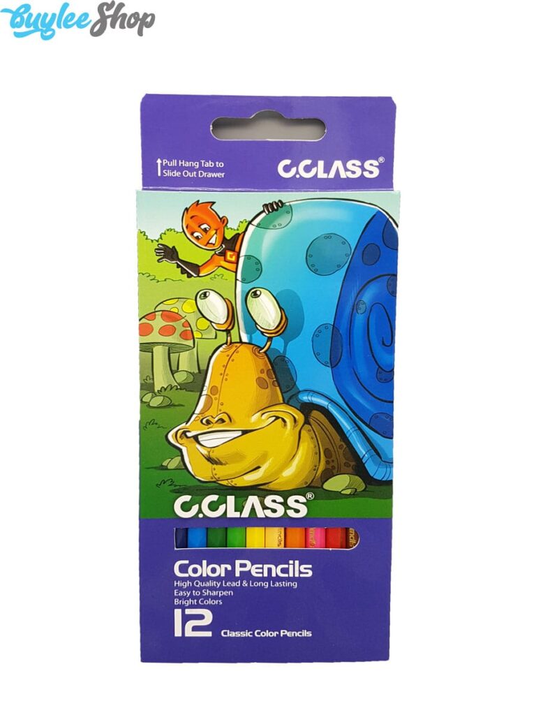 مداد رنگی 12 رنگ سی کلاس جعبه مقوایی