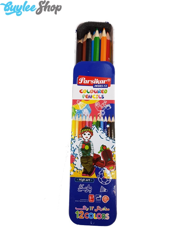 مداد رنگی 12 رنگ پارسیکار مدل JM885-12
