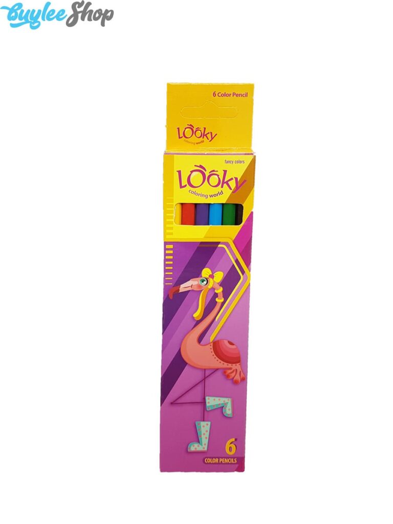 مداد رنگی 6 رنگ لوکی جعبه مقوایی