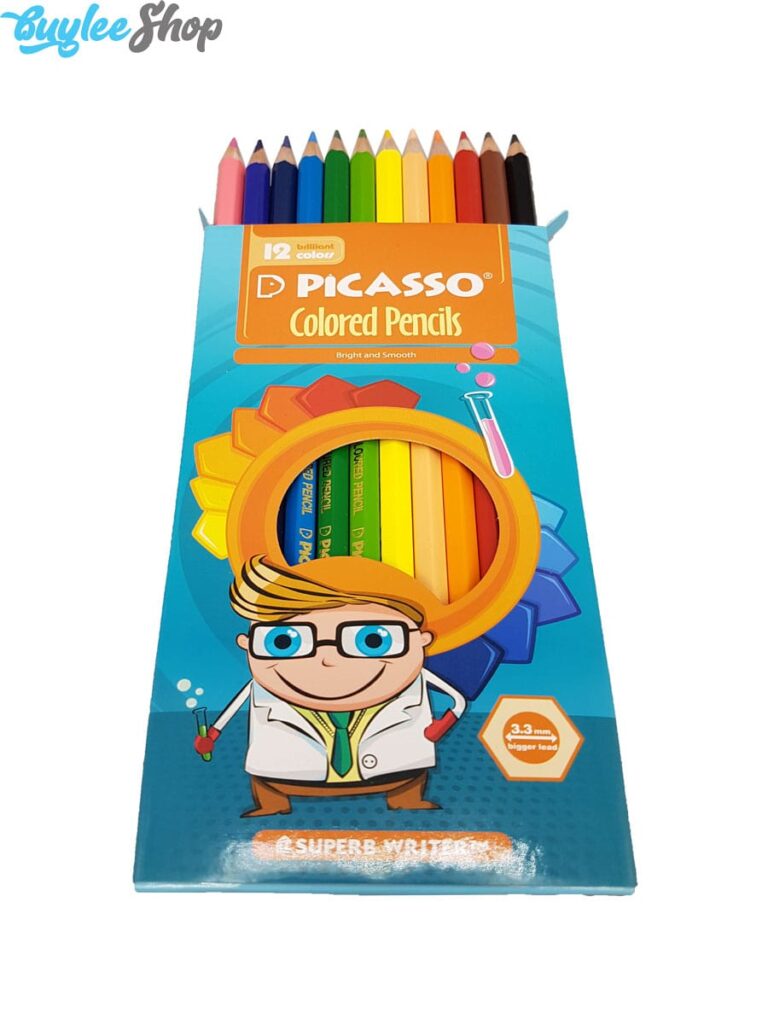 مداد رنگی 12 رنگ پیکاسو جعبه مقوایی